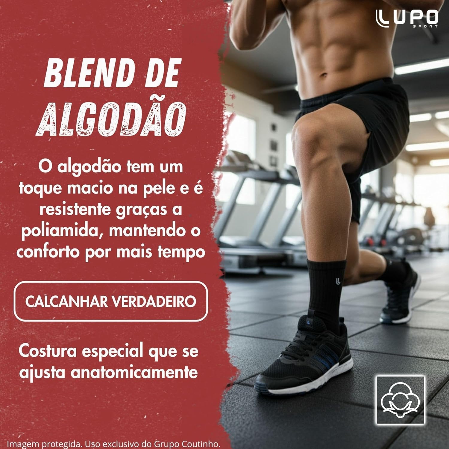 Kit 6 Pares Meias Lupo 3245 Cano Médio Algodão - Sortido