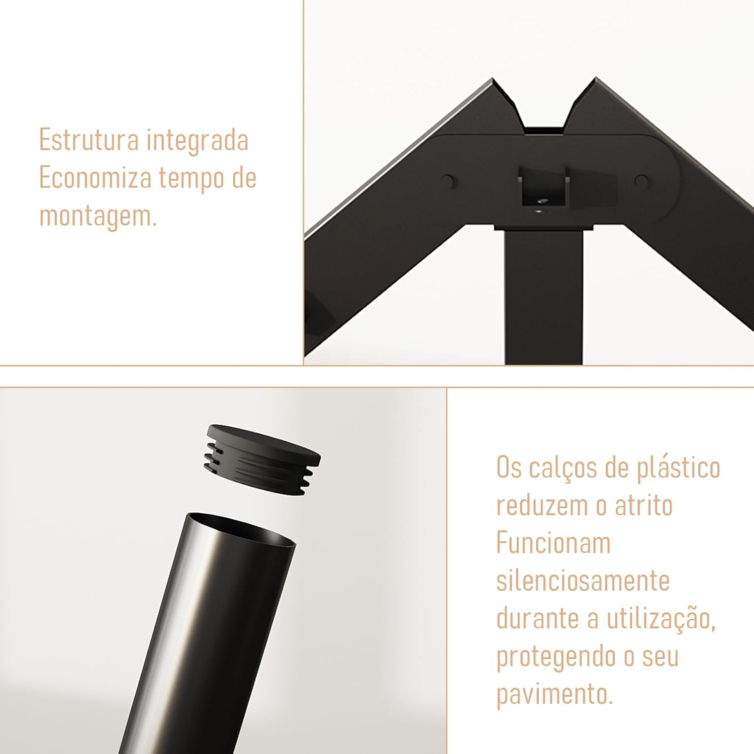 Estrutura De Cama De Metal, Não Precisa de Box Spring,Com Espaço De Armazenamen Cor Preto (TWIN)