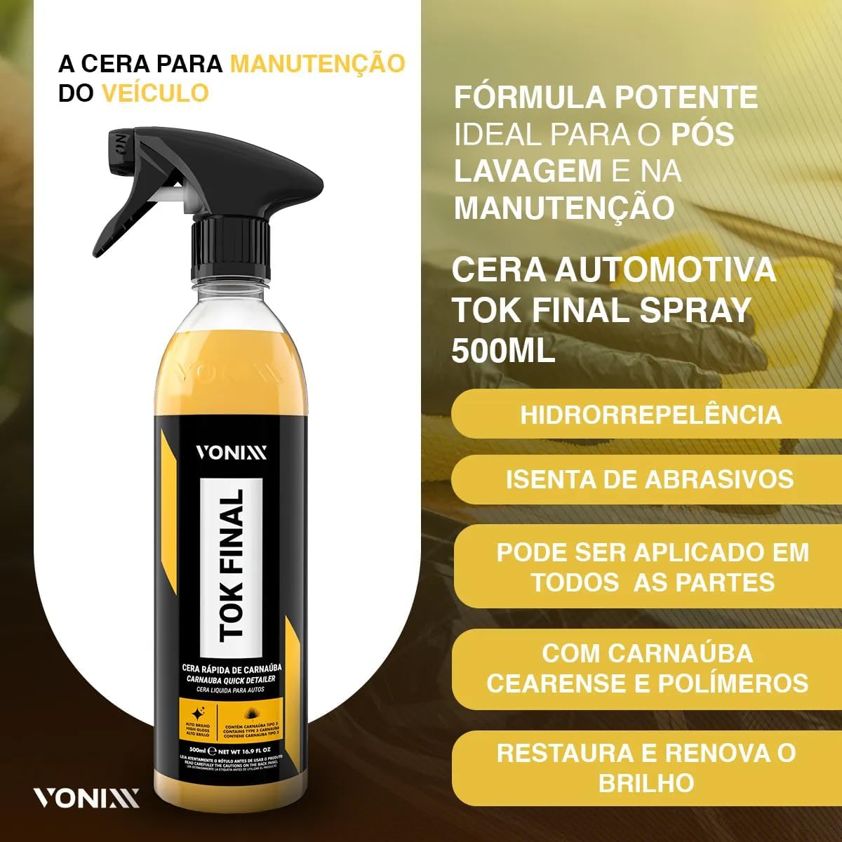 KIT SHAMPOO V-FLOC CERA TOK FINAL REVITALIZADOR INTENSE 240ML VONIXX PRETINHO VINTEX