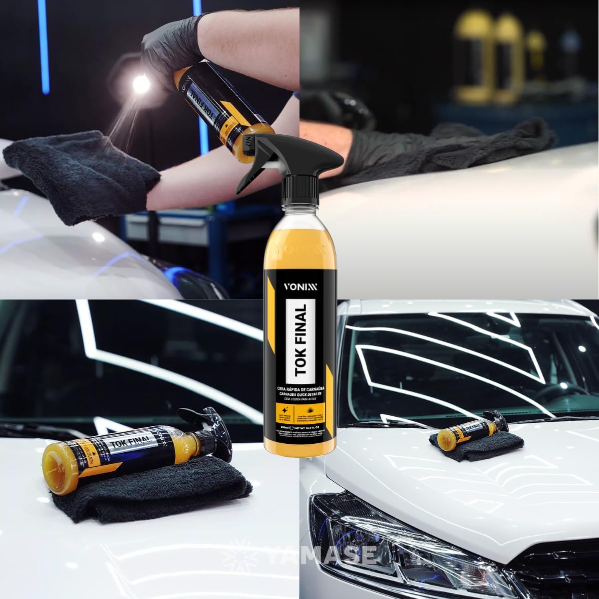 Limpeza Automotiva Completa Shampoo V-floc Revitalizador Intense Cera Tok Final Limpador Sintra Fast Pano Vonixx
