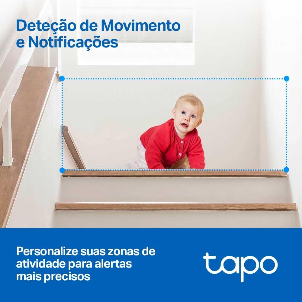 TP-Link Tapo C200, Camera de Segurança Wi-Fi 360º, 1080p Full HD, Visão Noturna, Audio de duas vias, Detecção de Movimentos, Trabalha com Alexa, 512G, Armazenamento na Nuvem