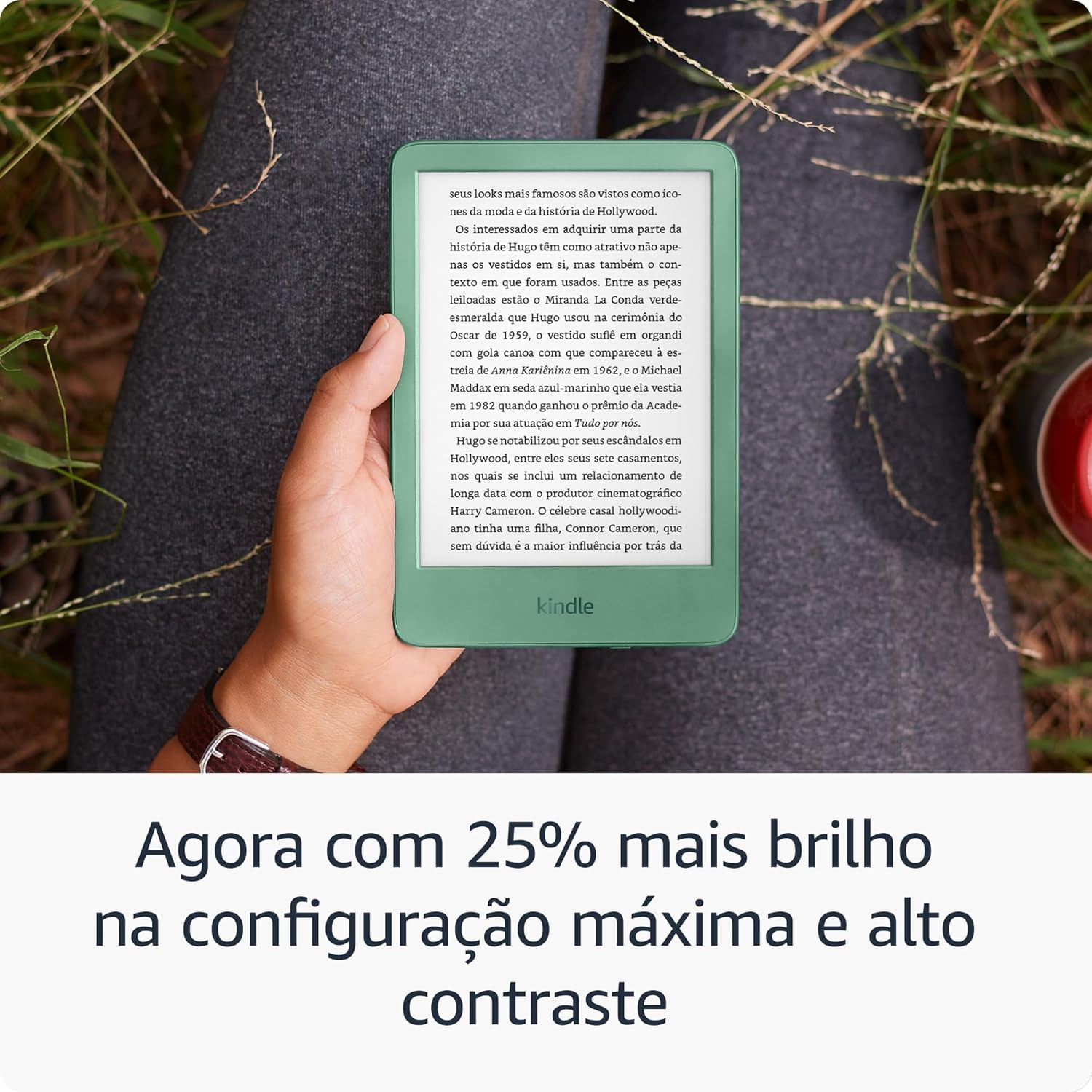 Kindle 16 GB (Geração mais recente) - Leve e compacto, com tela antirreflexo, trocas de página mais rápidas, luz frontal ajustável e bateria de longa duração - Cor Preta