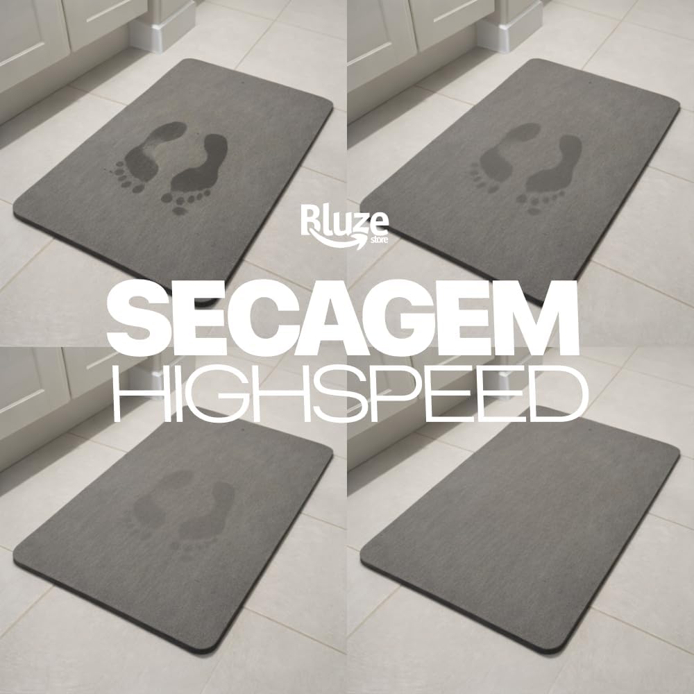 Tapete De Pedra Diatomita Rápida Absorção Resistente Fácil De Limpar Desing Moderno Premium