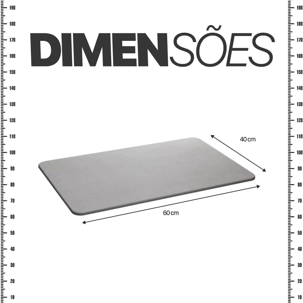 Tapete De Pedra Diatomita Rápida Absorção Resistente Fácil De Limpar Desing Moderno Premium