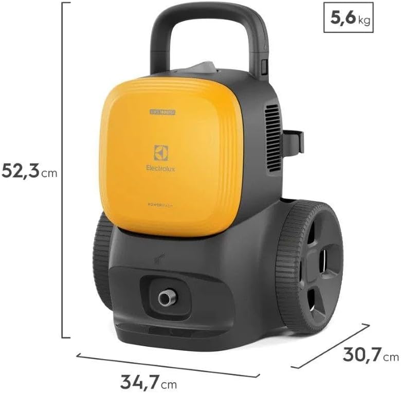 Electrolux Lavadora de Alta Pressão Lava Jato Lava Car 1800PSI de pressão de àgua e Potencia 1450W de motor com Aplicador de Detergente PowerWash EWS1800 127v Amarela