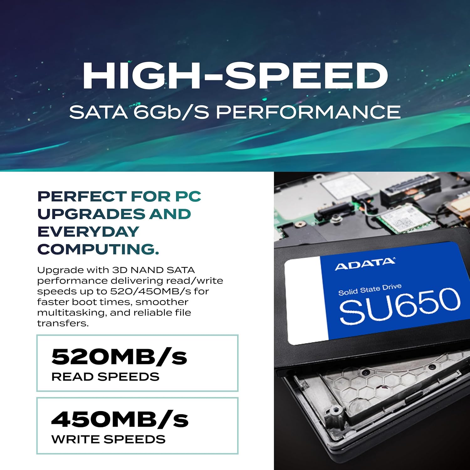 SSD ADATA SU650 2,5 512 GB