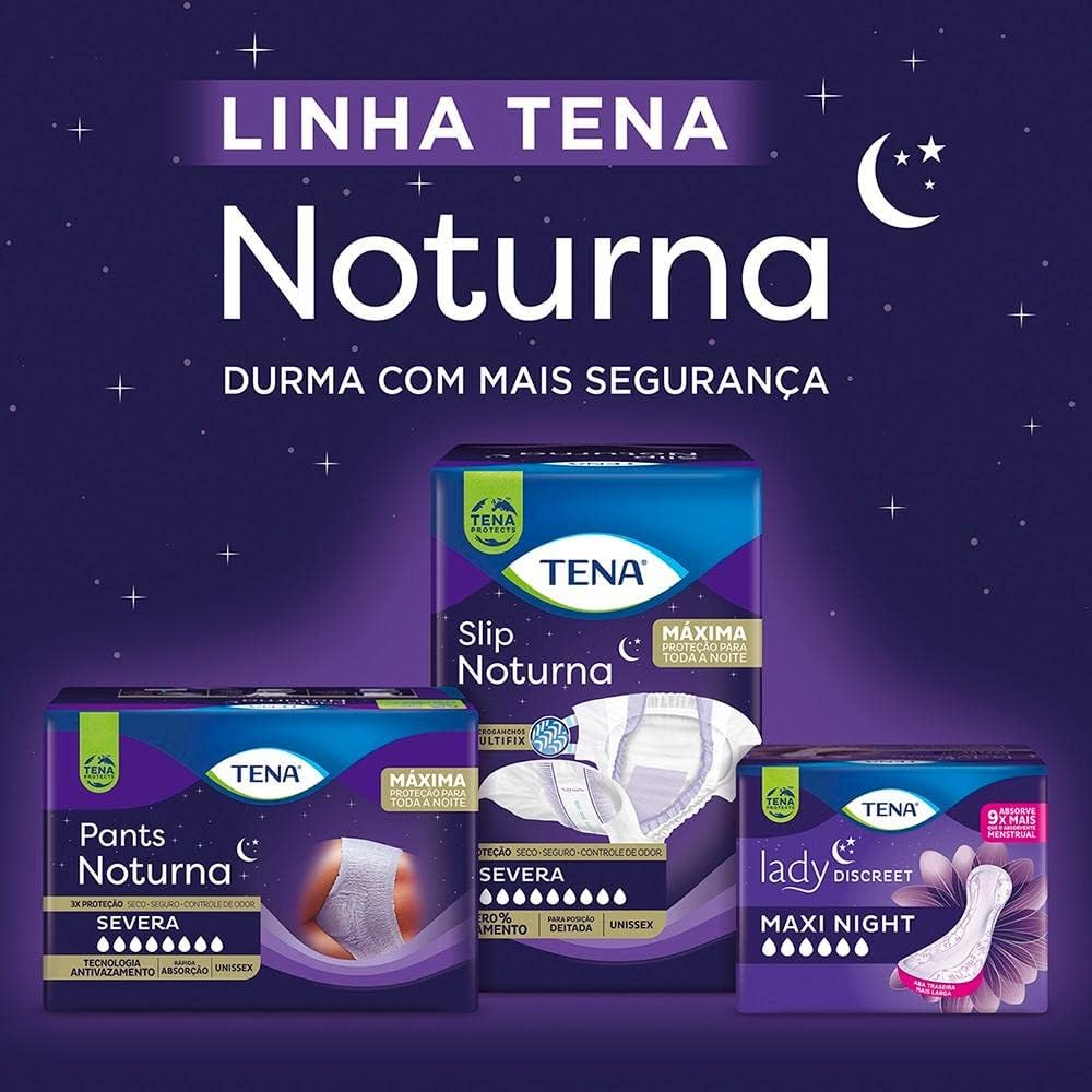 Tena Slip Noturna, Fralda Geriátrica para Incontinência Urinária, M - 16 unidades