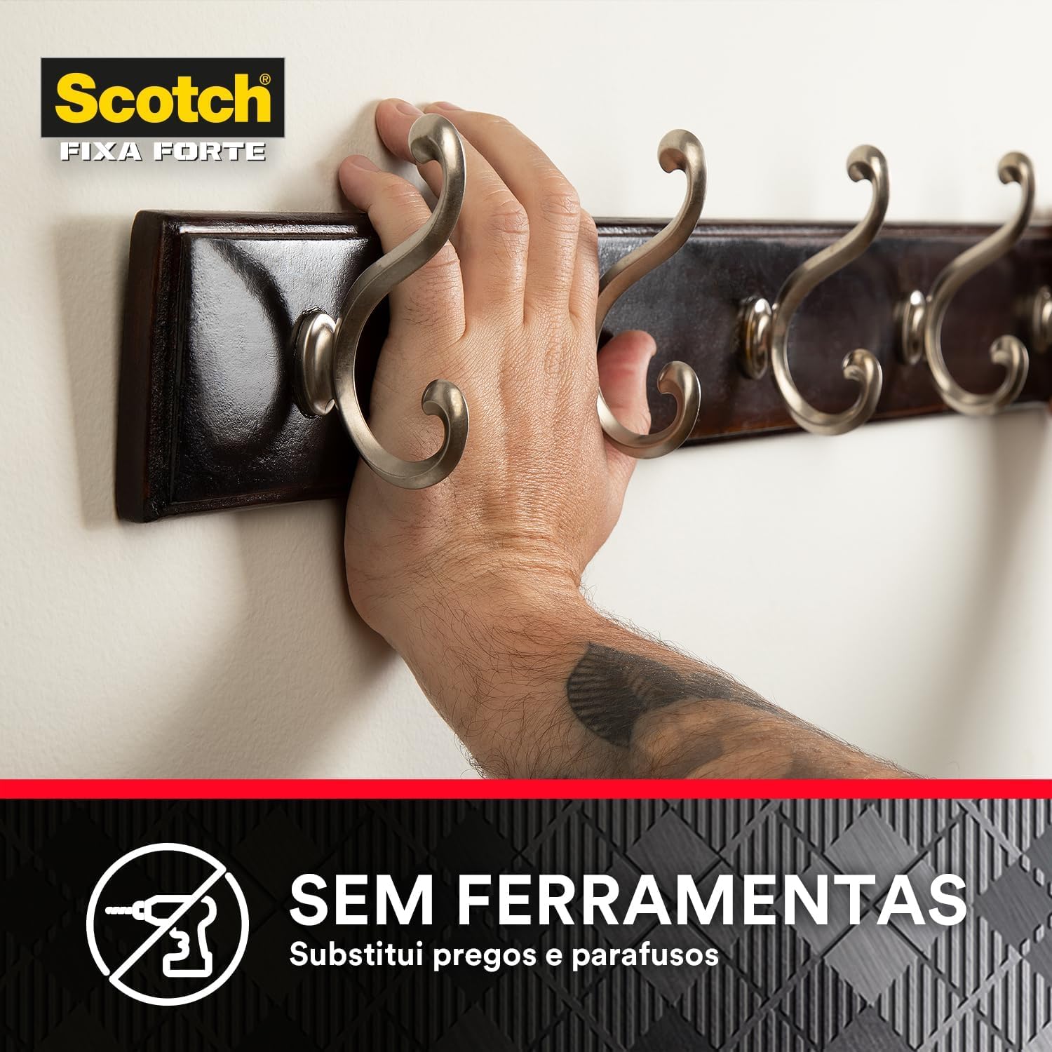 Scotch, 3M, Fixa Forte, Fita Dupla Face, Fixação Extrema, 24mm x 2m
