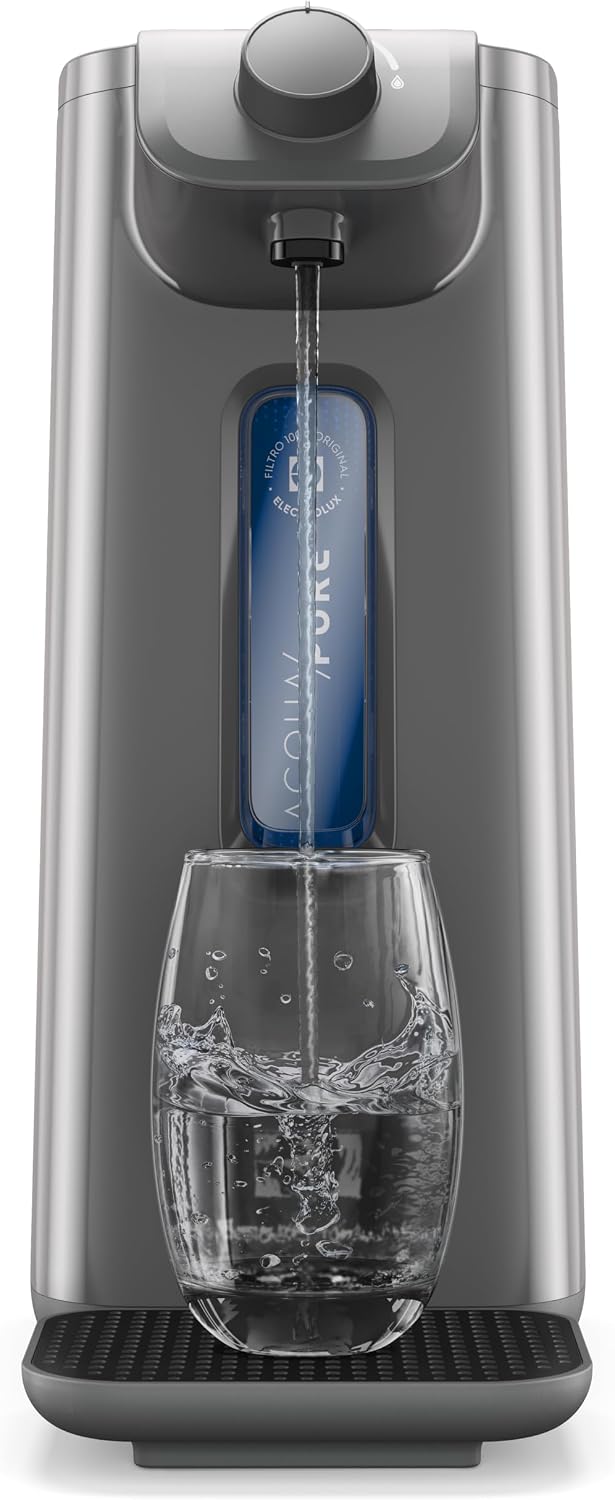 Electrolux Purificador de Água Natural Filtro Refil Compacto Tecnologia Acqua Pure Alta Filtragem 6 meses 3000 litros Design Moderno PN10X não necessita energia fixação na parede ou mesa/balcão