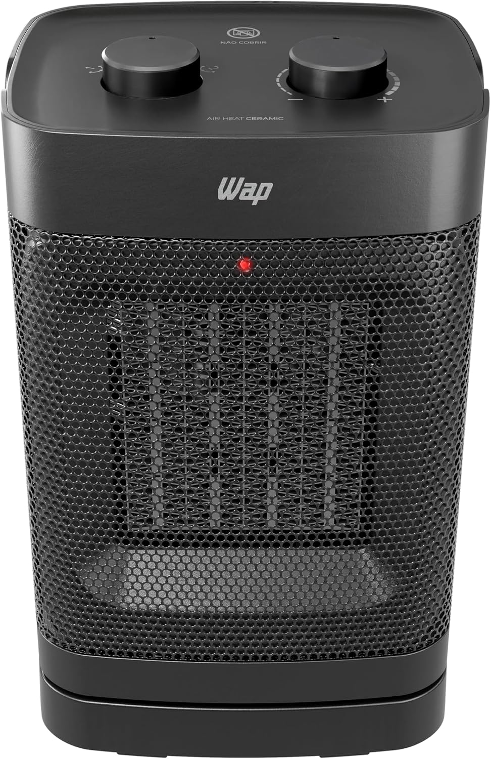 WAP Aquecedor de Ar Elétrico Portátil AIR HEAT CERAMIC, 3 em 1, com 2 Níveis de Aquecimento e Oscilação, 1500W 127V
