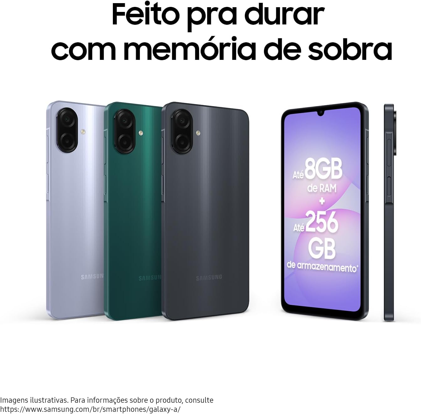 Celular Samsung Galaxy A07 128GB, 4GB, Câm. 50MP, Tela 6.7"- Preto