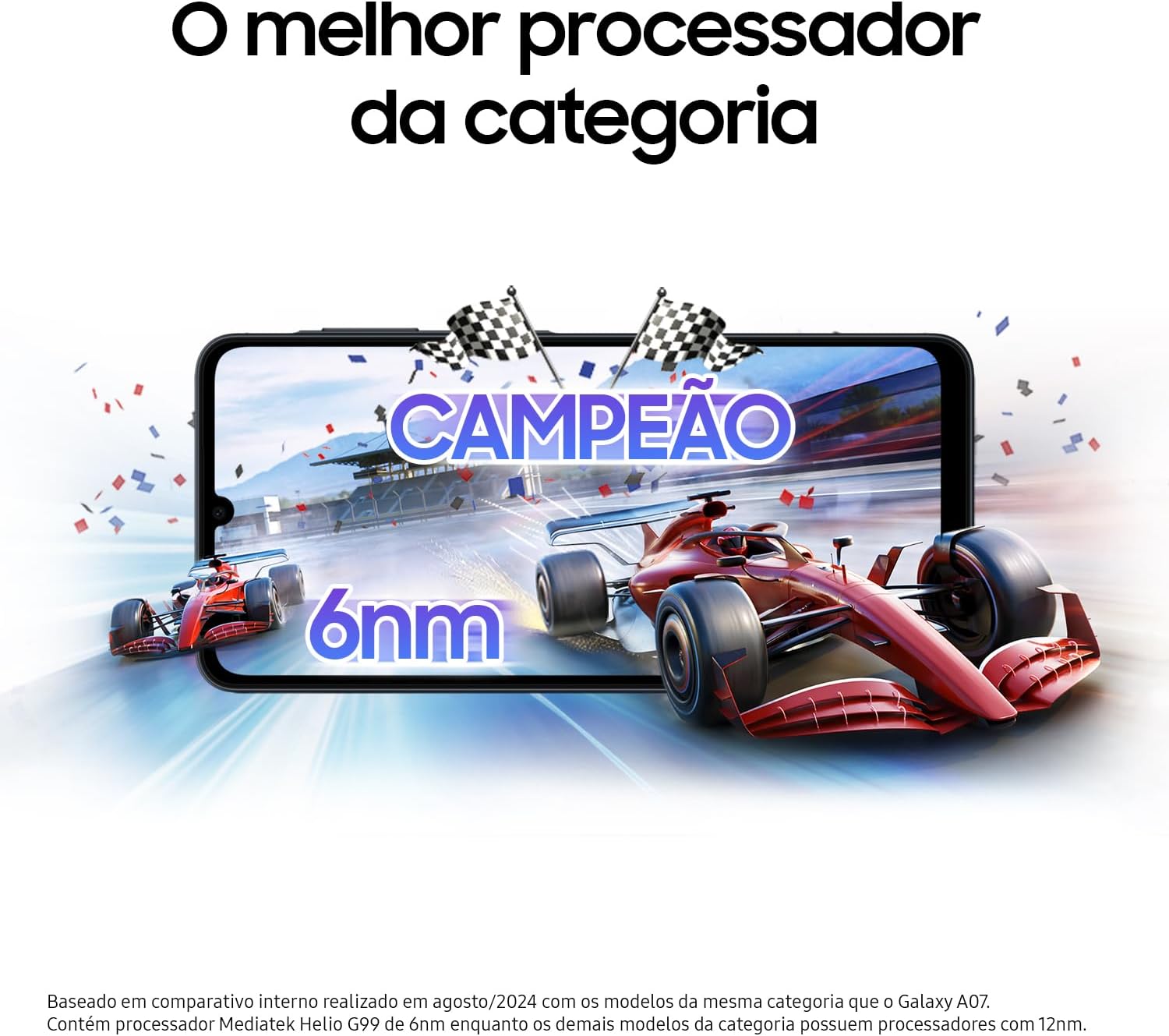 Celular Samsung Galaxy A07 128GB, 4GB, Câm. 50MP, Tela 6.7"- Preto
