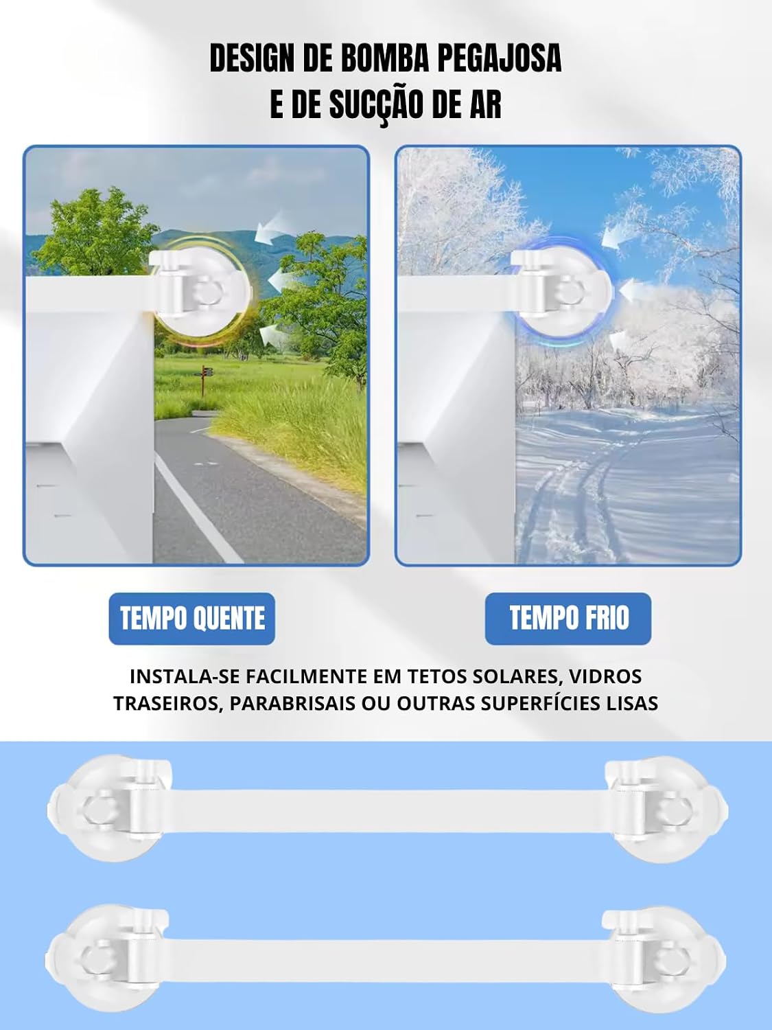 Suporte Duplo Starlink Mini com Ventosas para Carro Painel, Fixação Interna em Vidro, Teto Solar e Janela de Carro, Sem Furação Compatível com a maioria dos veículos, garante sinal estável