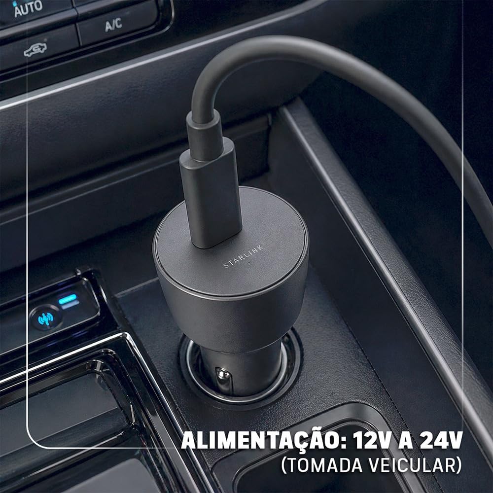 Starlink Mini Kit Adaptador Veicular E Cabo Usb-c Com 5m