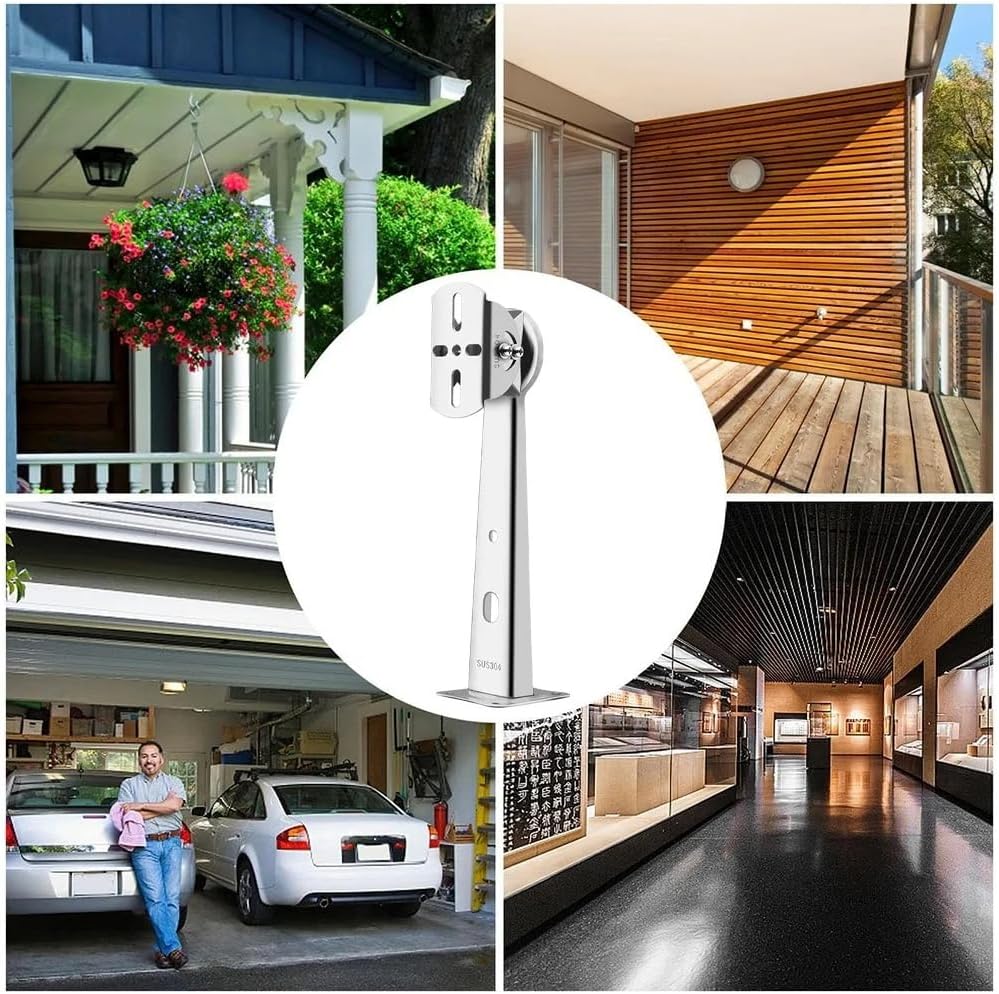 Suporte de Mastro para Antena Starlink Mini | Fixação em Parede ou Telhado – Aço Resistente com Parafusos e Abraçadeiras – Ideal para Internet Satelital Estável em Casa, Varanda e Exterior