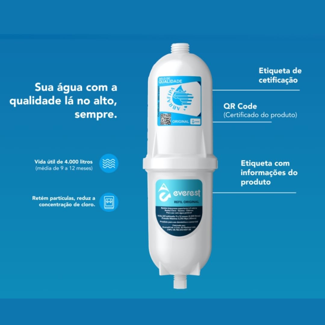 Refil Filtro Vela Purificador Soft Everest Original