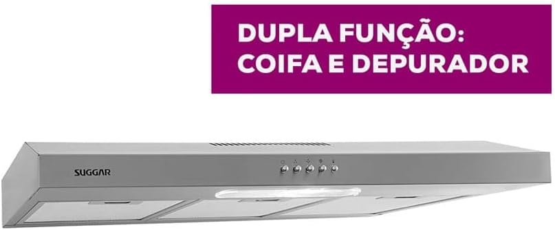 SUGGAR DEPURADOR DE AR SLIM 80CM 3 VEL. INOX 220V DPS182IX