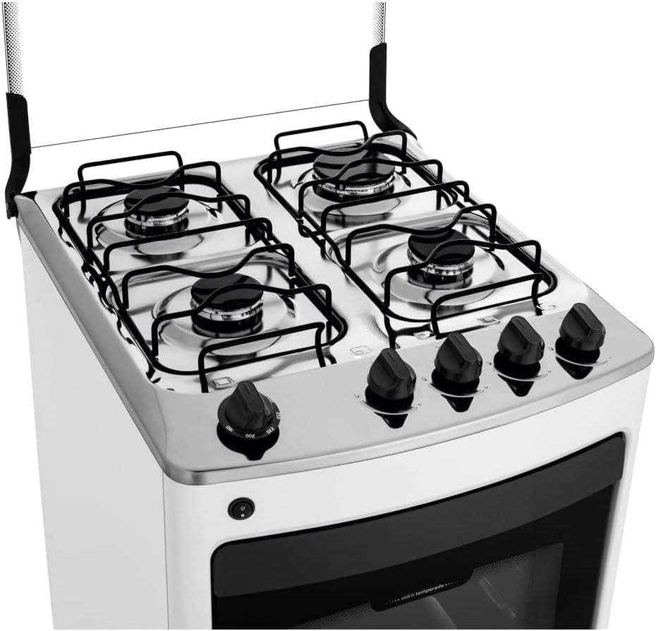 Fogão Consul 4 bocas Branco com acendimento automático - CFO4NAB